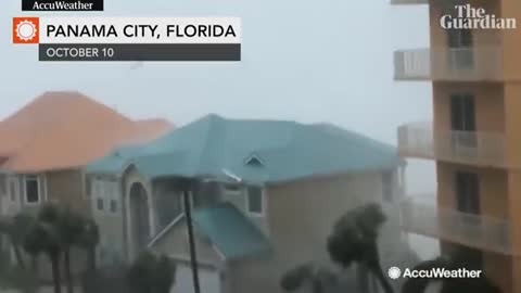 Hurricane Michael tears apart roof as it makes landfall in Florida