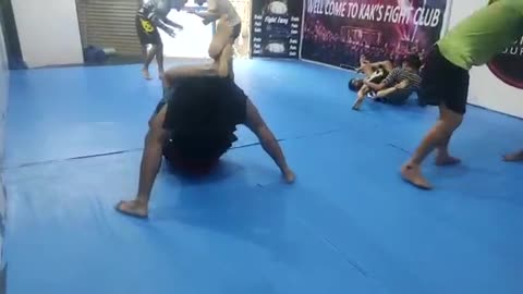 Bjj roll with team mate