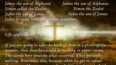 Bible Verse Commentary - The Book of Acts 1:13