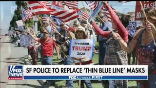 San Francisco bans cops from wearing 'thin blue line' facemasks after liberals complained