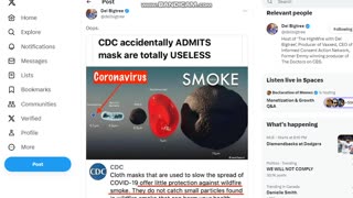 The CDC admits masks do not work