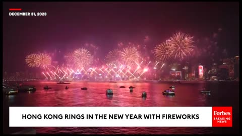 WATCH- Hong Kong Celebrates The New Year With Fireworks
