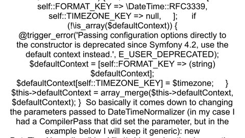 How can I fix a deprecated user in Symfony 4