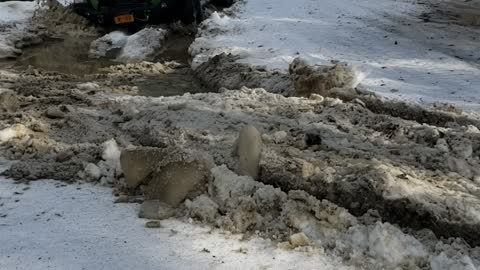 Jeep Plunging Into Mud Hole *Above the Doors!*