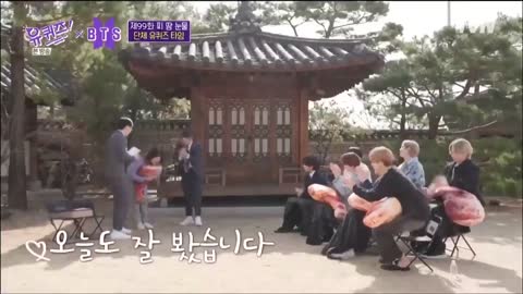 Mic drop viral girl dancing on Dynamite in front of BTS on Korean reality show You quiz on the block