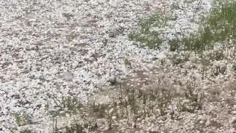 Piles Of Hail In Texas