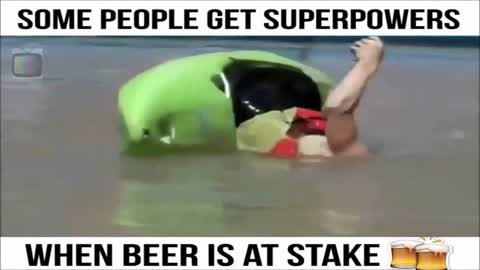 Some People Get Superpowers When Beer Is At Stake