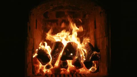 The BEST Burning Fireplace with Crackling Fire Noise