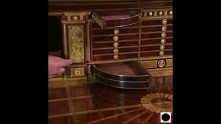 intricate desk from 200 years ago