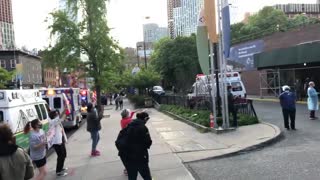 Inspiring celebration for healthcare workers outside Brooklyn Hospital