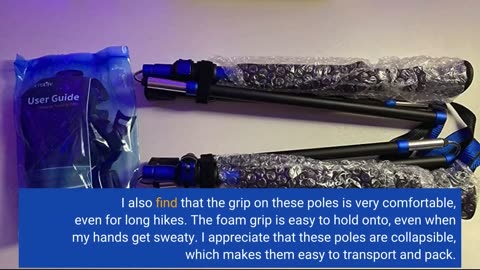 Customer Reviews: TheFitLife Collapsible Trekking Poles for Hiking – Lightweight Folding Walkin...