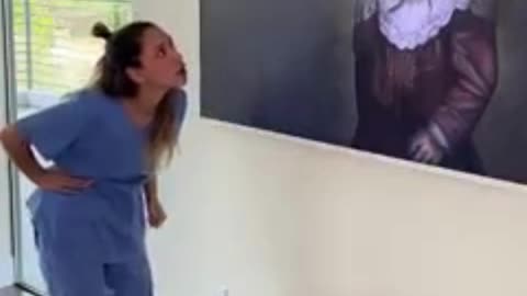 Painting Attacks His Nurse Wife