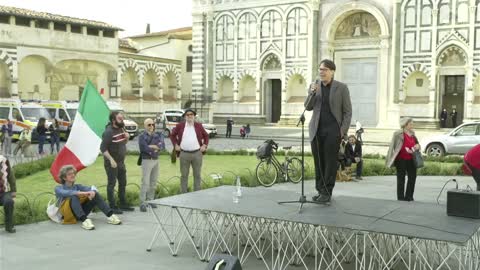 Intervento del dott. Benedetto Tangocci a Firenze, piazza S. Maria Novella - 25 aprile 2021