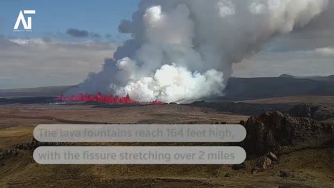 Iceland's Most Powerful Volcano Eruption in 3 Years | Amaravati Today