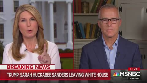 Andrew McCabe celebrates Sarah Sanders departure with Nicolle Wallace