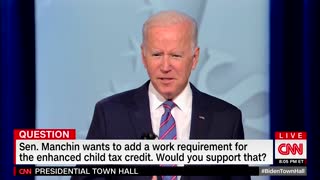 Biden Says No To Manchin's Child Tax Credit Request