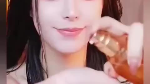 Satisfying Videos | ASMR Skin Care Routine for a white and glowing skin like this Chinese woman