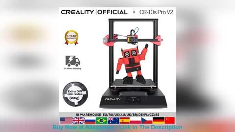 ☄️ CREALITY 3D Printer CR-10S Pro V2 with BL Touch Auto-Level, Touch Screen, with Capricorn PTFE