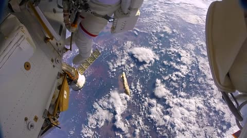 Astronauts accidentally lose a shield in space