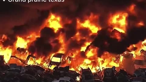 What's Happening in Texas? Firefighters Battle a Massive Automobile Salvage Yard Fire