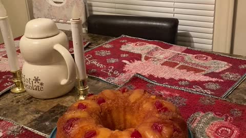 Upside down pineapple cake