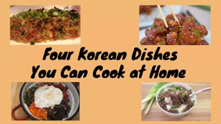 Korean Food to cook at home | FOUR HOMEMADE DISHES!