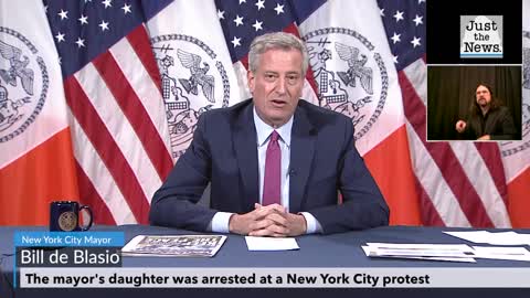 Mayor Bill de Blasio talks about his daughter's arrest
