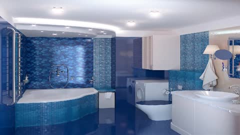 Blue and dark bathroom_ Ideas models Decoration and Light Color Complement. pictures to decorate