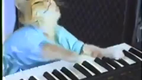 Cat playing the keyboard