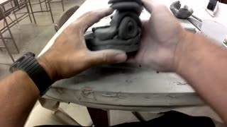 How to start a basic coil pot with clay