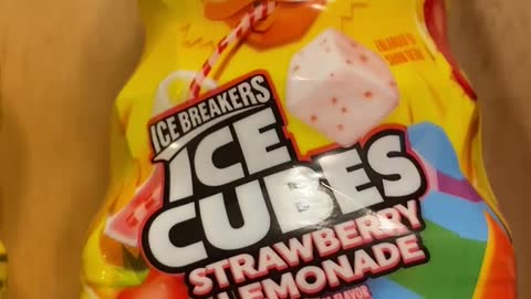 Ice cube strawberry lemonade gum