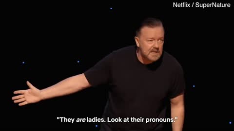 Trending Video- Ricky Gervais jokes about transgender women using ladies' toilets