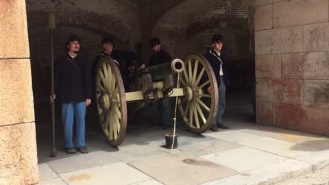 Fort Point San Francisco Civil War Day - Firing the Cannon