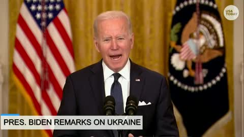 President jeo Biden delivered remarks on situation that increase in Ukraine