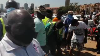 E-hailing taxi protest in Pretoria