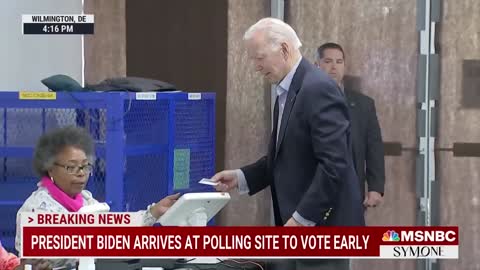 Biden Votes Early At Delaware Polling Site For November Midterms