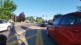 Dangerous Driver Screams at Cyclist