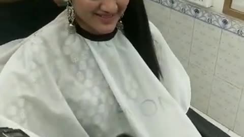 Indian Gujju Girl Headshave at christmas festival 2023