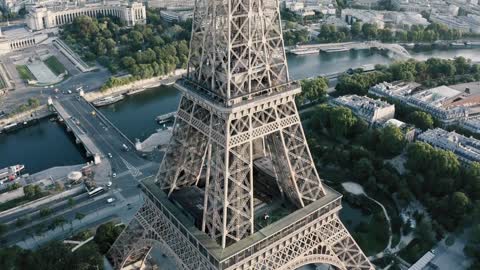 Eiffel Tower drone view