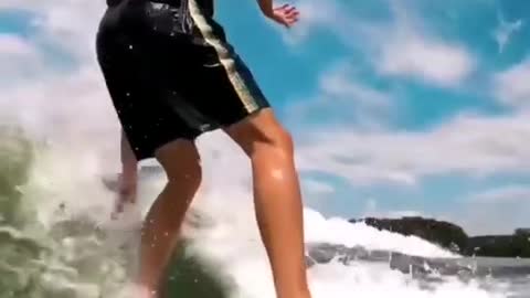 The cool action of surfing