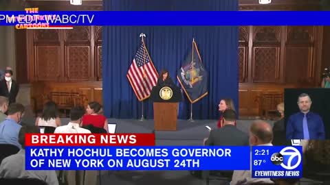 National Emergency Alert System Test interrupts press conference with the replacement NY governor