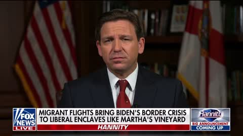 Governor Ron DeSantis response to the liberal meltdown over Martha’s Vineyard.