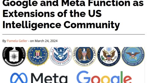 TEXT ARTICLE - GOOGLE AND META FUNCTION AS EXTENSIONS OF THE U.S. INTELLIGENCE COMMUNITY