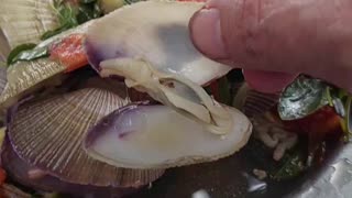 ito lang sobrang sarap!! clams with malunggay!! #clam #malunggay #lifeinthephilippinecountryside