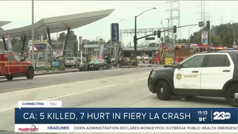 Fiery crash near Los Angeles takes 5 lives, including baby