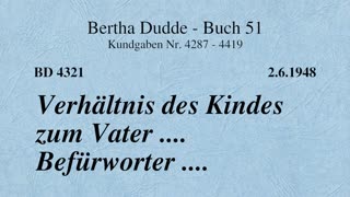 BD 4321 - VERHÄLTNIS DES KINDES ZUM VATER .... BEFÜRWORTER ....