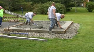 How To Form, Pour, And Finish A Concrete Shed Slab! DIY!