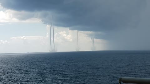 Five Waterspouts in the Gulf of Mexico