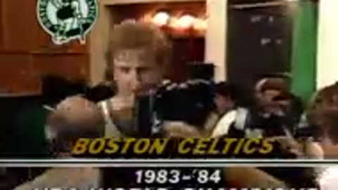 Celtics Fans storm the court at the Boston Garden with the Celtics winning the 1984...