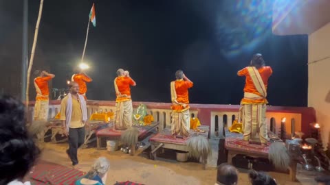 Ganga Arati in Varanasi, India Part 2a